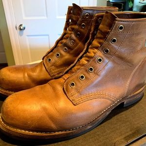 Frye John Addison Lace Up Boots Size 10.5